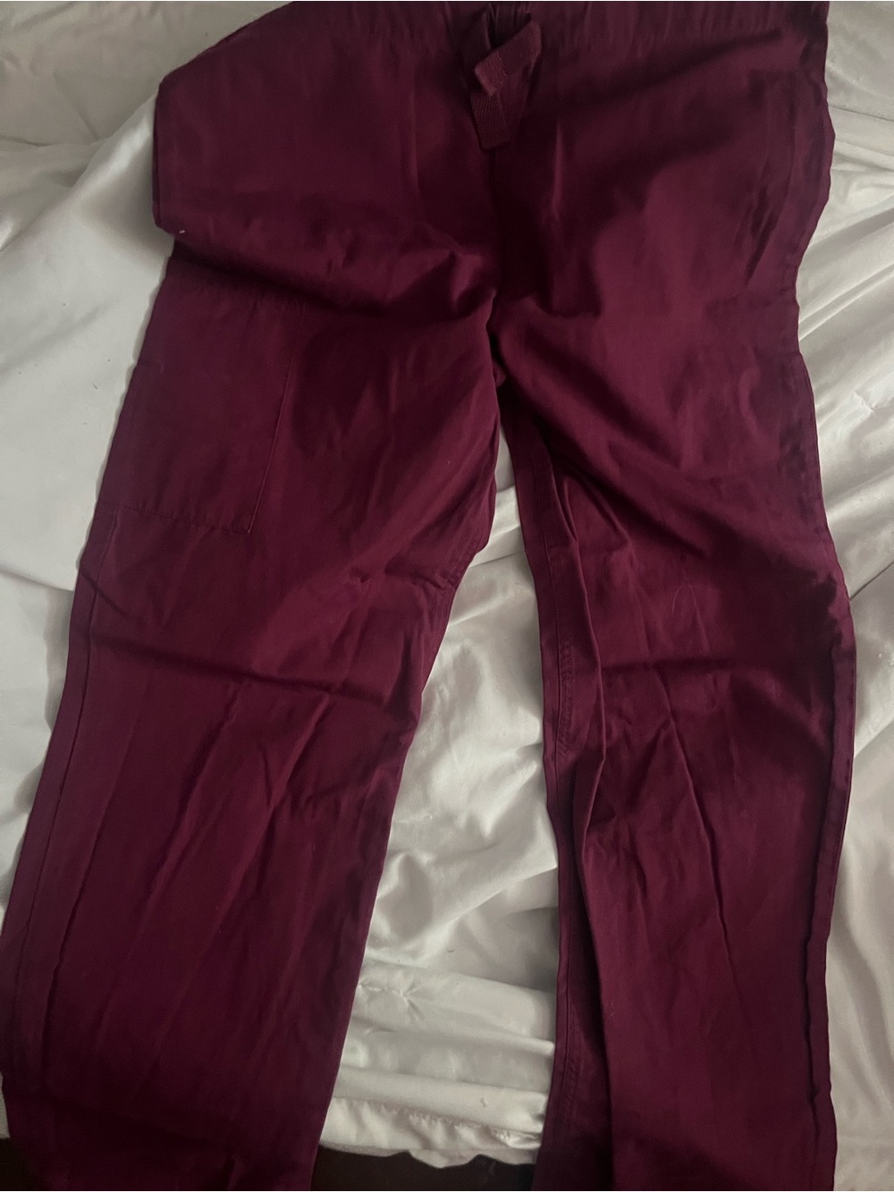 Cherokee Straight Leg Scrub Pants in Burgundy women’s